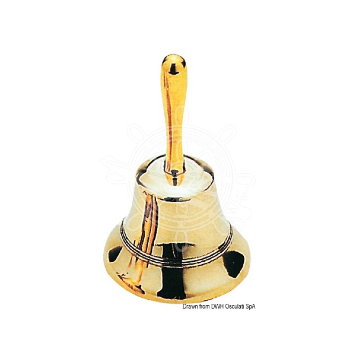 Ручной колокол полированная латунь, 12,5 cm