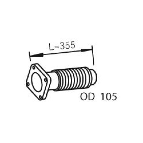 Гофра глушителя 8162322 Iveco Dinex 29274