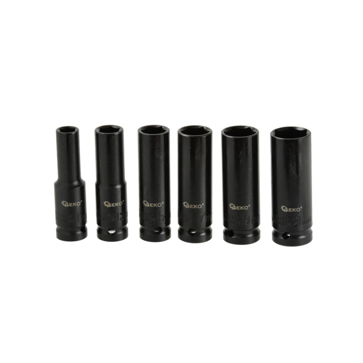 Impact socket set 1/2" 6 pcs GEKO