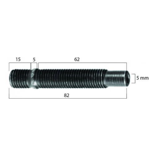 Double-threaded stud Tp12X1.25/82 (P82) Prb82Ch5