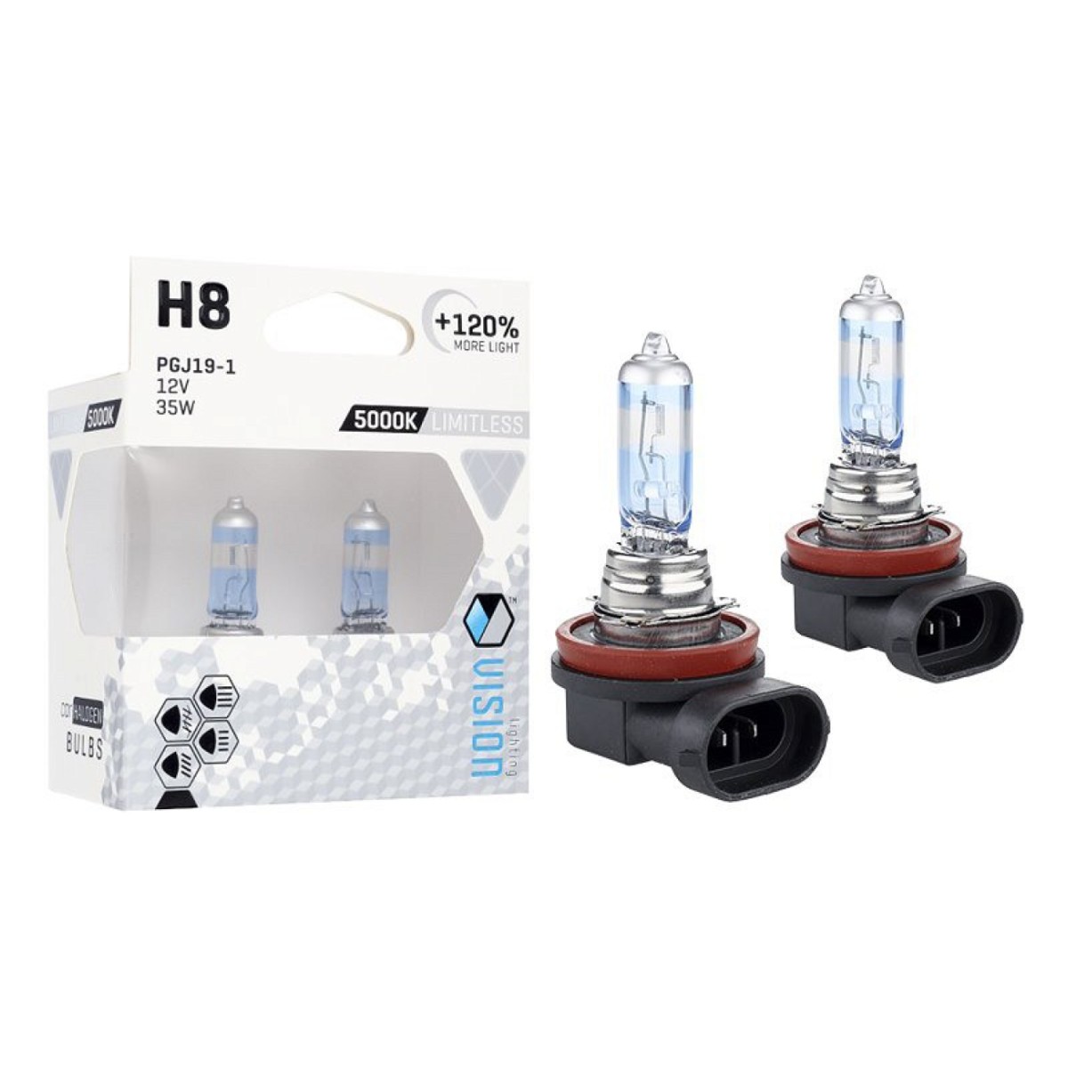 12V H8 Pirn 35W Pgj19-1 U E4 Limitless White +120% 2Tk Vision