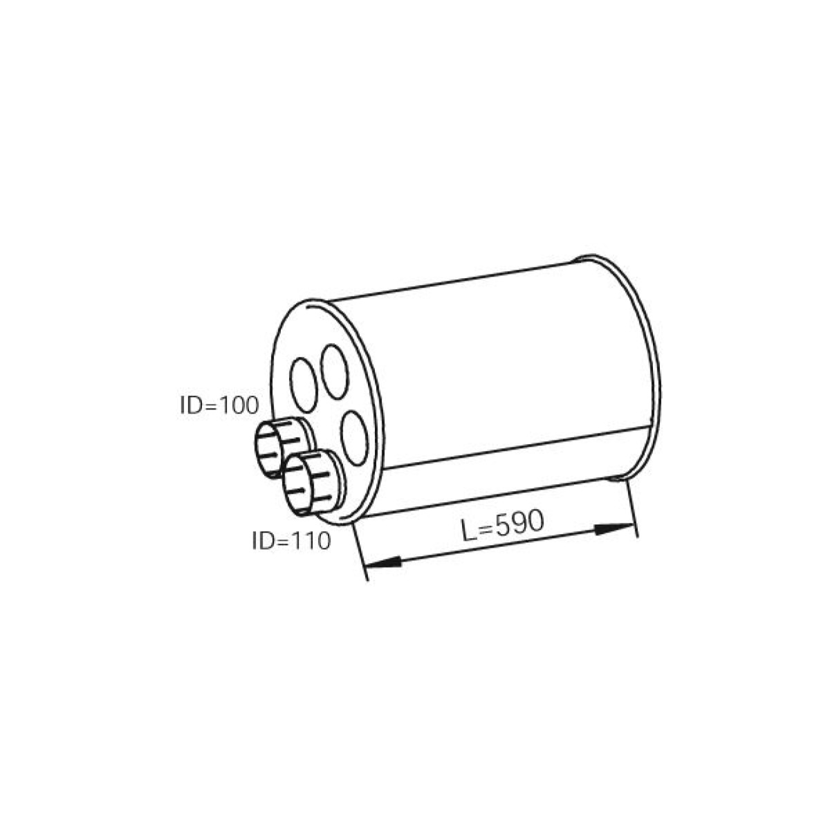 Глушитель MAN L-A A20-24/A69 Tt 81151010303