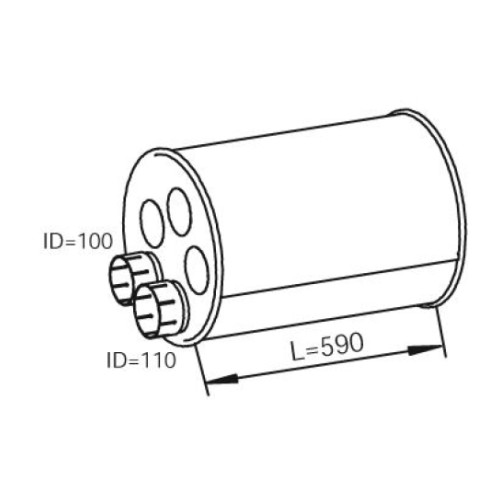 Глушитель MAN L-A A20-24/A69 Tt 81151010303
