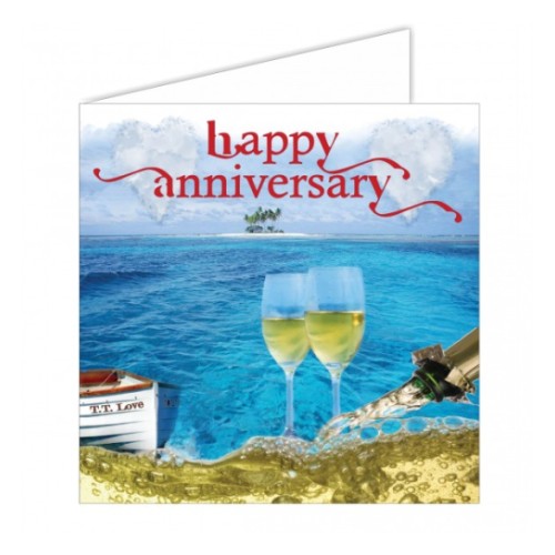 Открытка морской тематики - happy anniversary