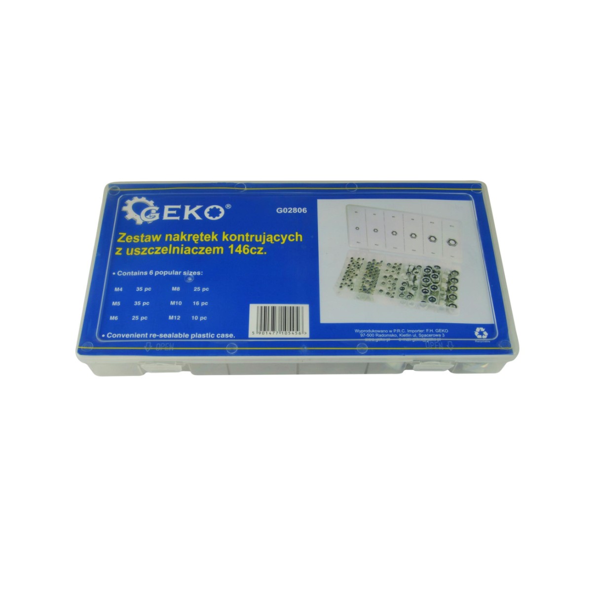 Lukkmutrite kmpl 146osa M6-M12 GEKO