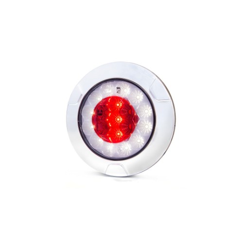 2-секционный LED фонарь прицепа круглый 24В Ø152мм низкий, противотуманный/задний ход