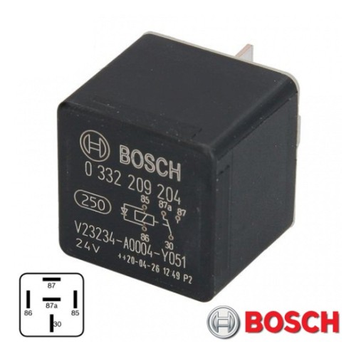 Реле 24В 30А 5-контактное универсальное Bosch