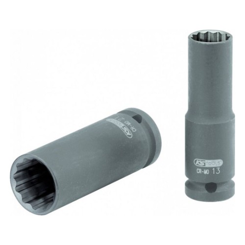 Impact socket 1/2" deep 22mm 12-point KS Tools