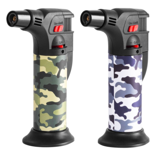 Gas torch Strend Pro Mini Burner, with stand, camouflage, refillable