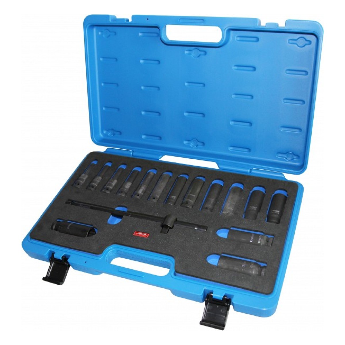 Deep impact socket set 1/2" 16 pcs 10-24mm 12-point Triumf