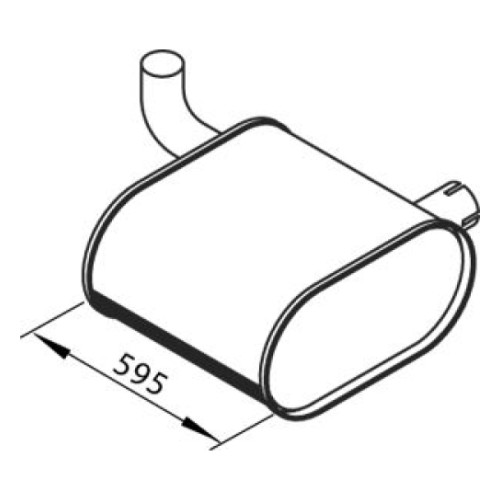 Глушитель RVI Premium L=595мм