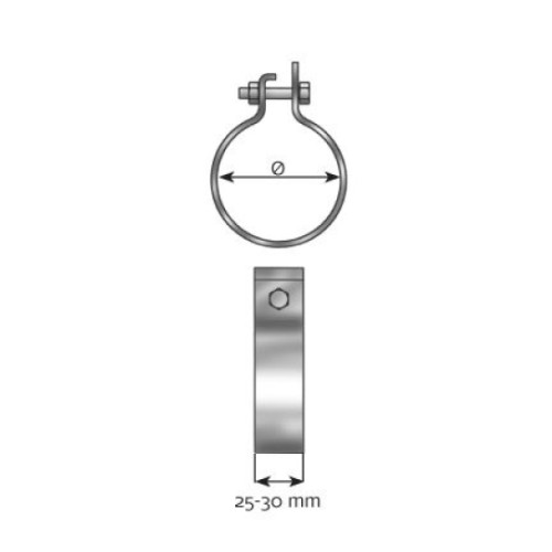 Хомут глушителя DIN 55.5 MM