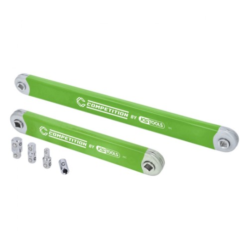2tk 3/8" offset pikendus. 390mm/250mm + adapterid KS Tools