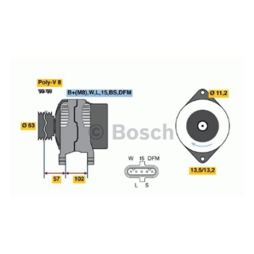Генератор 24V 120A Volvo FH16 Bosch