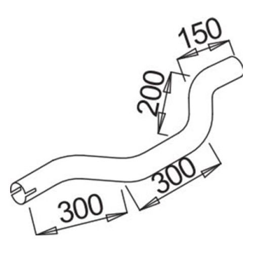 Приёмная труба глушителя MB 6164902120-
