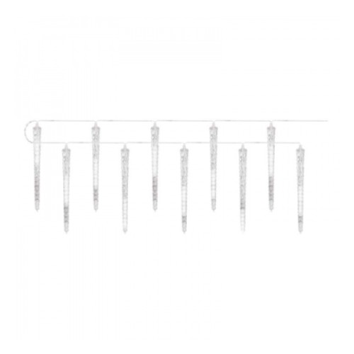 Light string 140 LED 0,29x3,6m + 5m icicles cold light