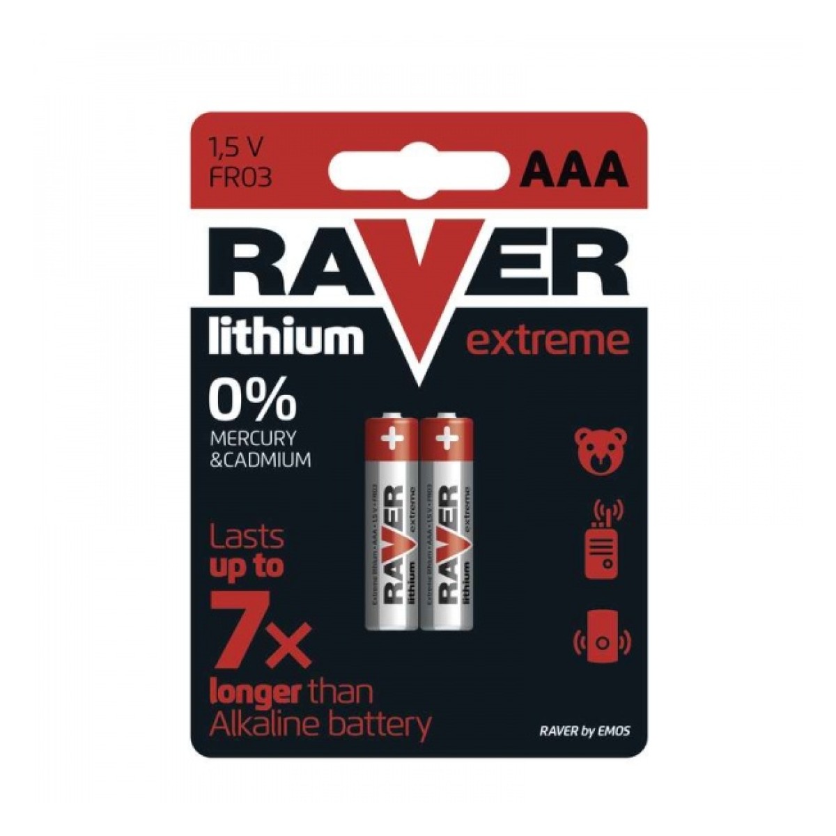 Liitiumpatarei Raver AAA 1.5V FR03 2tk pakis *