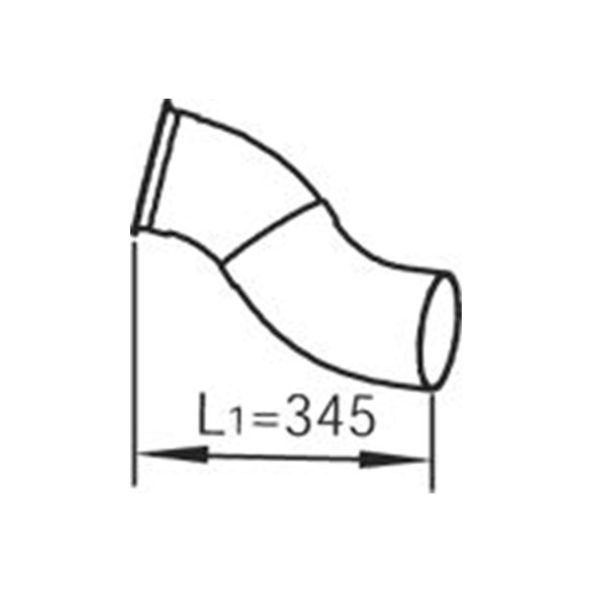 Приёмная труба глушителя VO FM12 Euro II, III l345mm