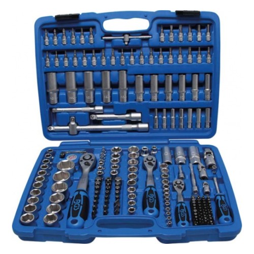 Socket set 1/4" + 3/8" + 1/2" 192 pcs imperial