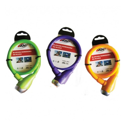 Bicycle lock 650mm 12mm BRKV mixed colours