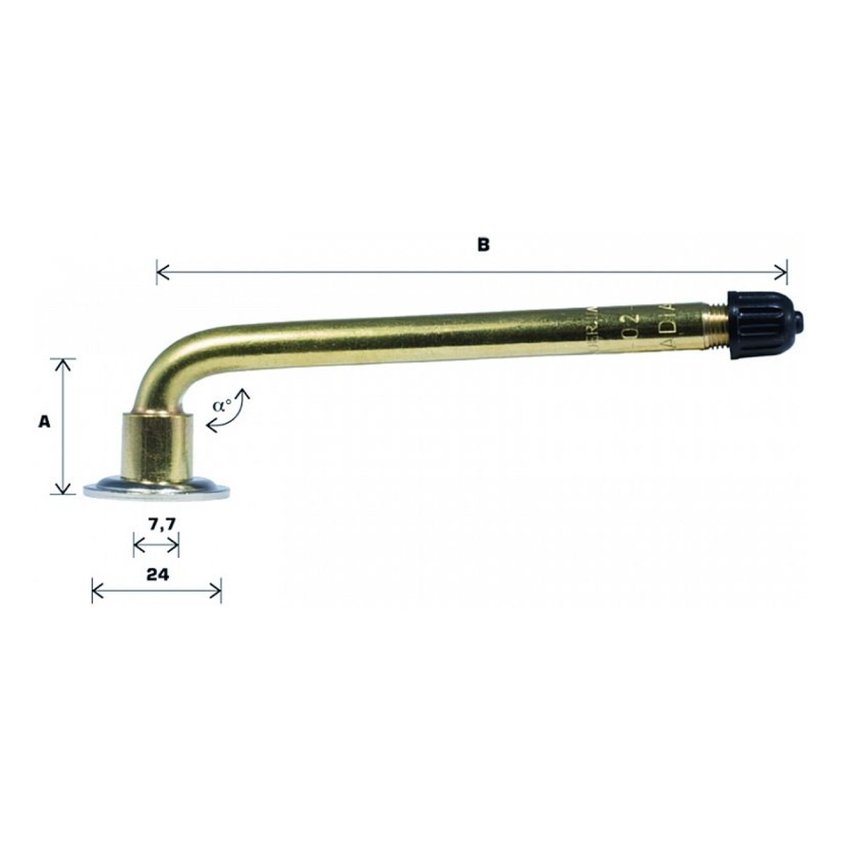 Keeratav Ventiil V3-02-9 / Tr177 Veoauto. Nurk 94. L=20+99Mm (Mich.1156)