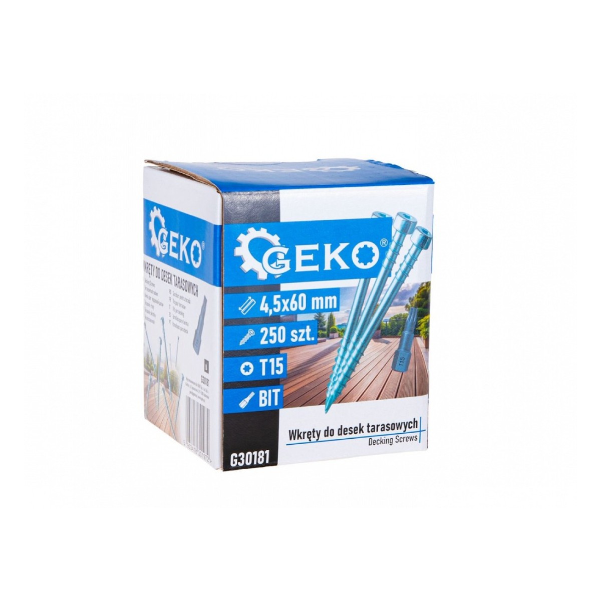 Terrassikruvi 4X60. T15. (250Tk) Geko