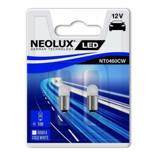 12V BA9S LED лампа 0.5W T4W 6000K блистер 2 шт. Neolux