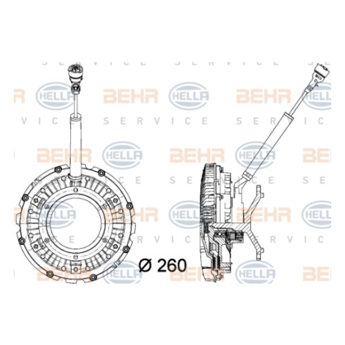 Вискомуфта Mercedes-Benz Axor 0002007722 Hella