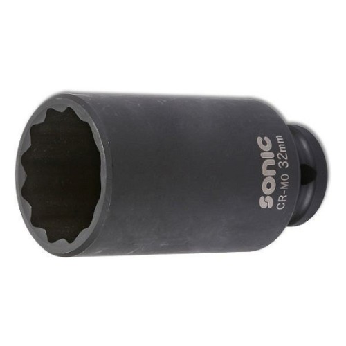 Long impact socket 34mm 1/2". 12-point Sonic