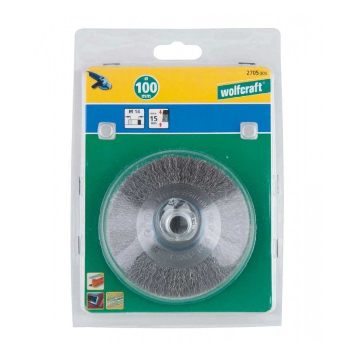 Taldrikhari 100x15mm M14 gofreeritud