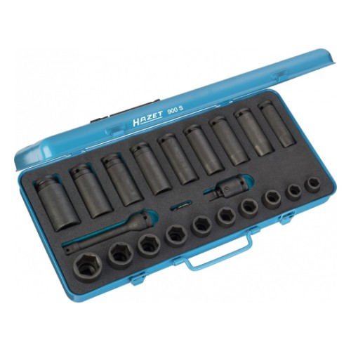 23-pc impact socket set 13-27mm in metal case Hazet (Made in Germany)