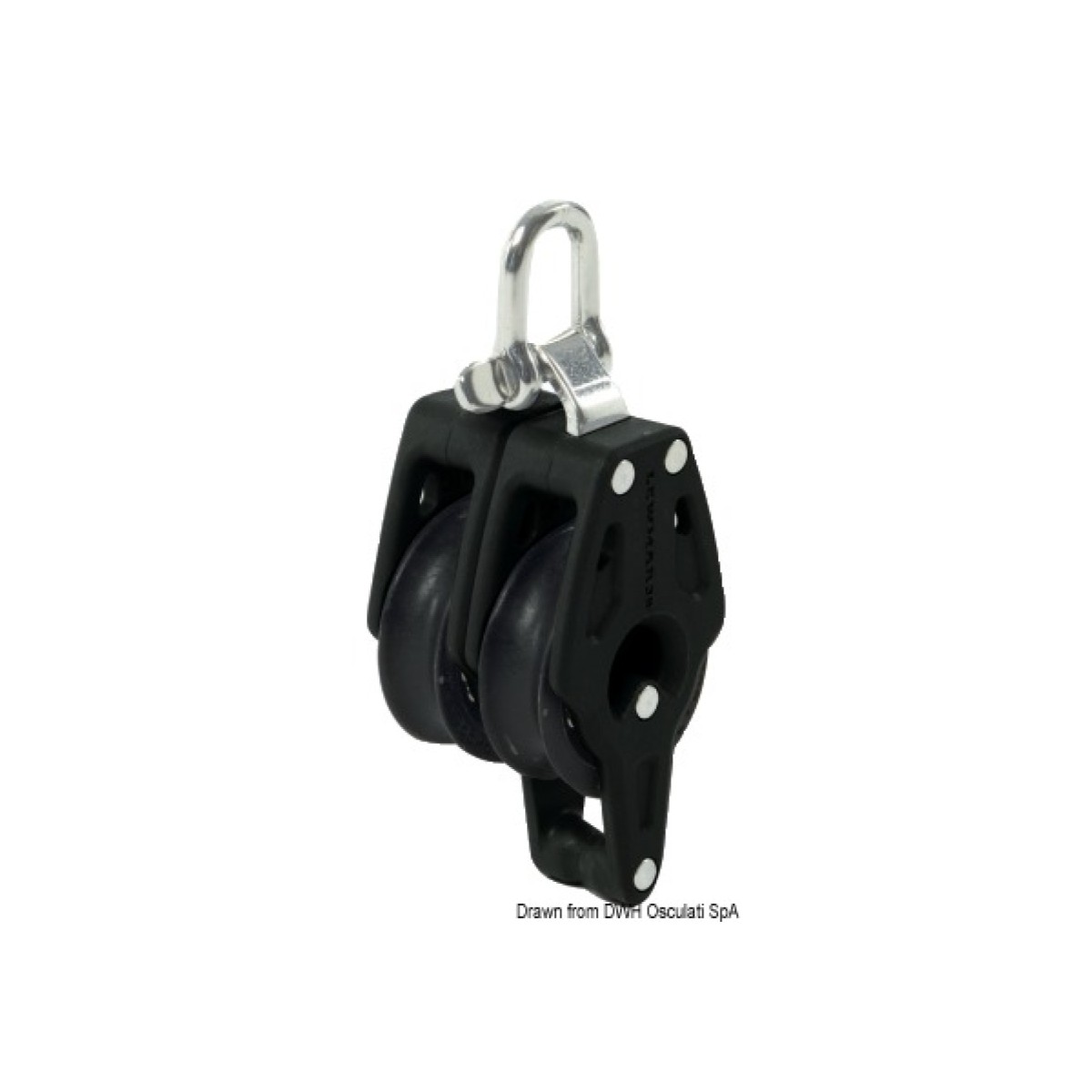 Kahene plokk aasaga, 10 mm, lewmar control