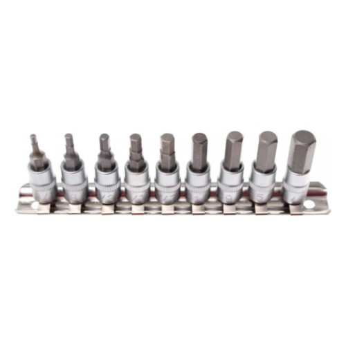 Imperial hex bit socket set 1/4", 9 pcs BGS