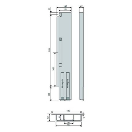 Маятниковая стойка Kinnegrip 800/VI, сзади, слева
