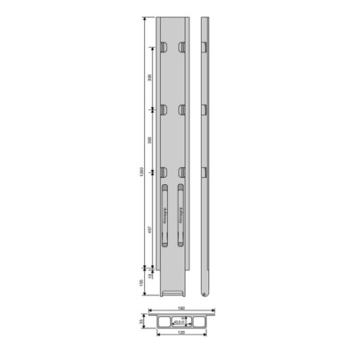 Kinnegrip 1200/20 алюминиевый борт
