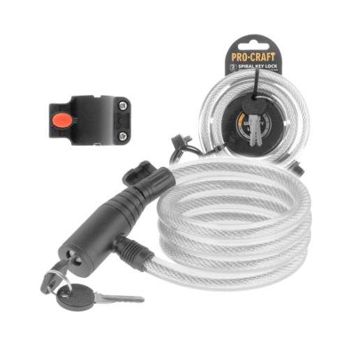 Bicycle cable lock Procraft SC1200.12K 12x1200mm with key