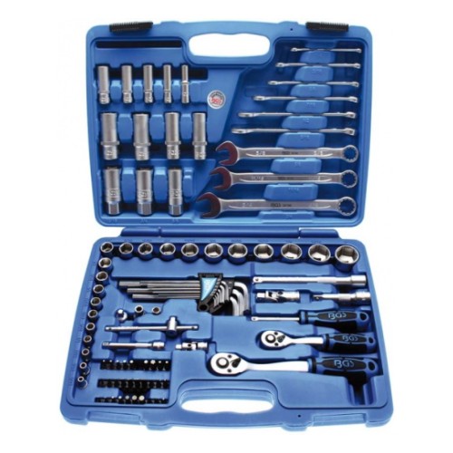 Socket set 1/4" + 3/8" 92 pcs imperial