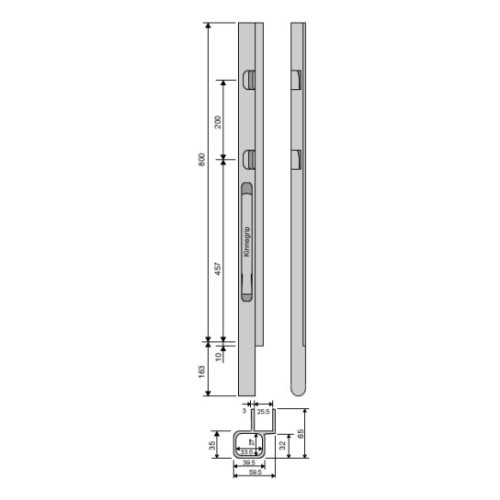 Kinnegrip 800/20/2 алюминиевый Et