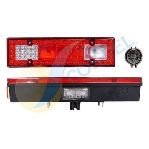 Задний фонарь грузовика лев. + розетка LED Cospel 006152