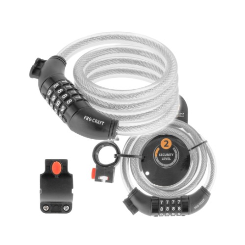 Bicycle combination lock Procraft SC1200.12C 12x1200mm